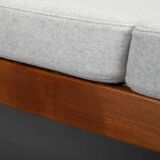 Grey reupholstered Paper Knife sofa model 212 by Kai Kristiansen, 1950s