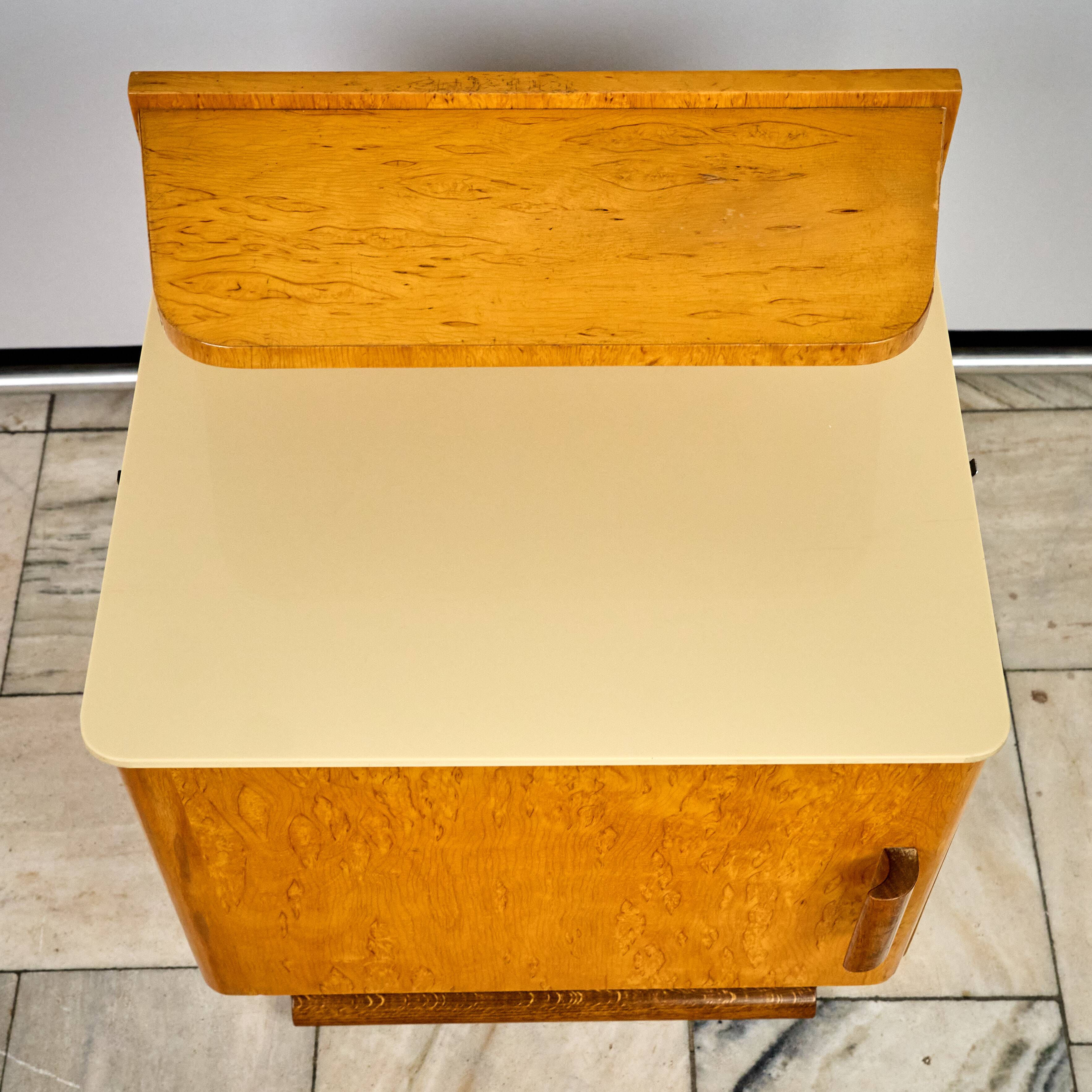 Set of two Art Déco nightstands by Jindřich Halabala, 1960s, Czechoslovakia