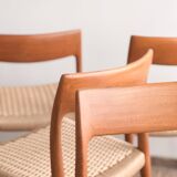 Chaises danoises en teck Mid-Century par Niels O. Møller # 77, set de 4