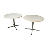 Pair of round coffee tables