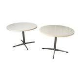Pair of round coffee tables