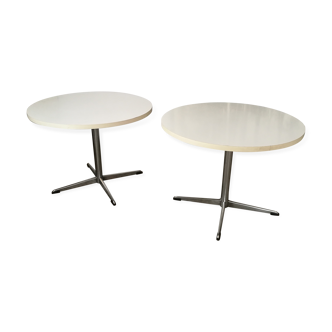 Paire de tables basses rondes