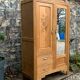 Parisian art deco hotel wardrobe in solid raw oak 1930