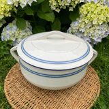 Antique Sarreguemines earthenware set - Soup tureen & fruit bowl