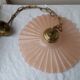Pink glass pendant light