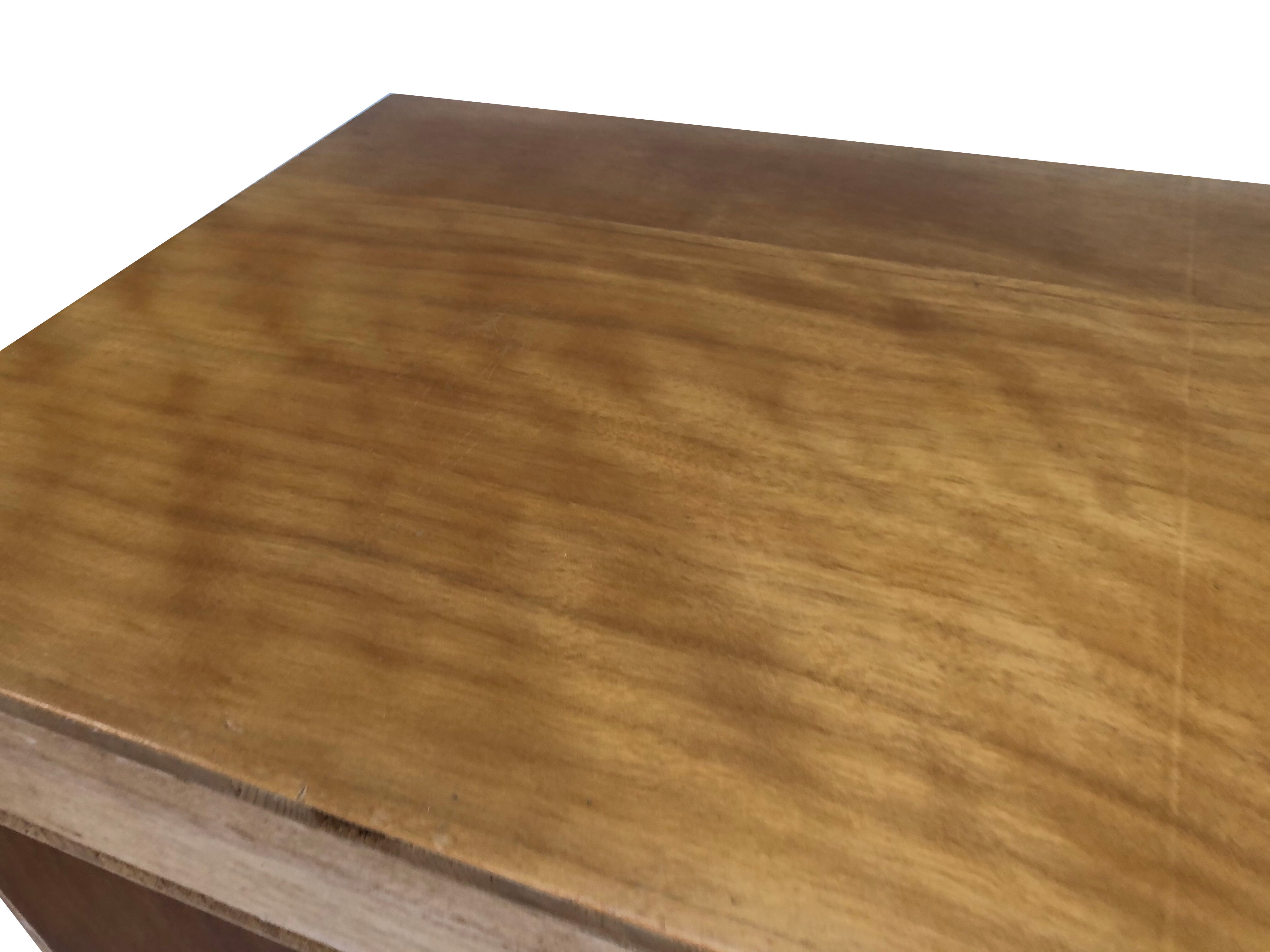 Art deco birch wood compact desk 1960