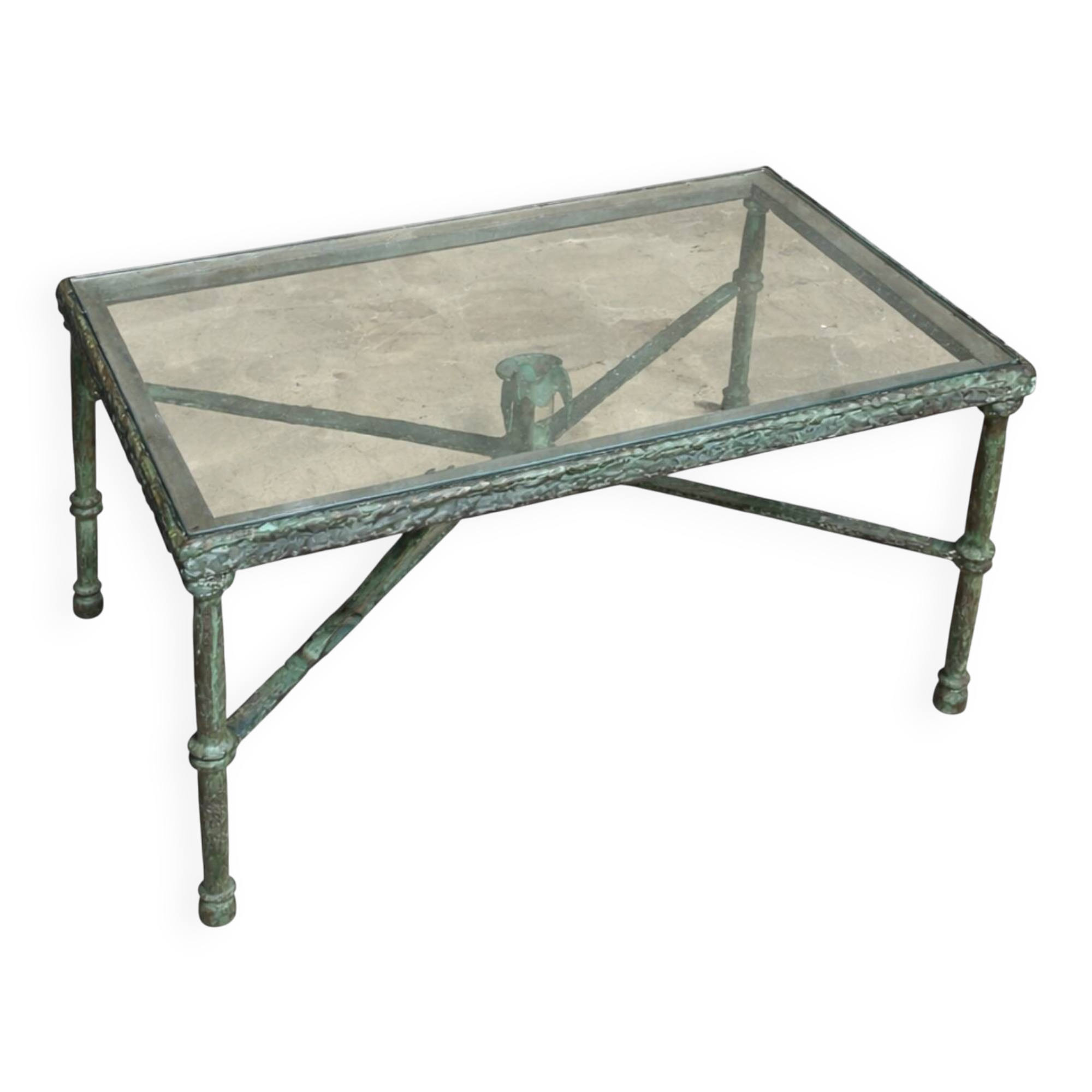 Bronze coffee table in the spirit of Giacometti.