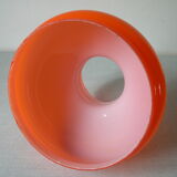 Former 1970s lampshade in orange and white retro décor