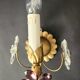 Set vergoldet Wandlampe Murano Kristall