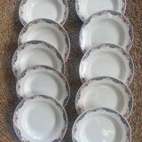 Lot of 10 Digoin soup plates early 20th century