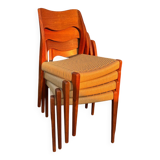 4 Niels Otto Møller chairs model 71