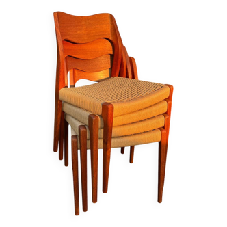 4 Niels Otto Møller chairs model 71