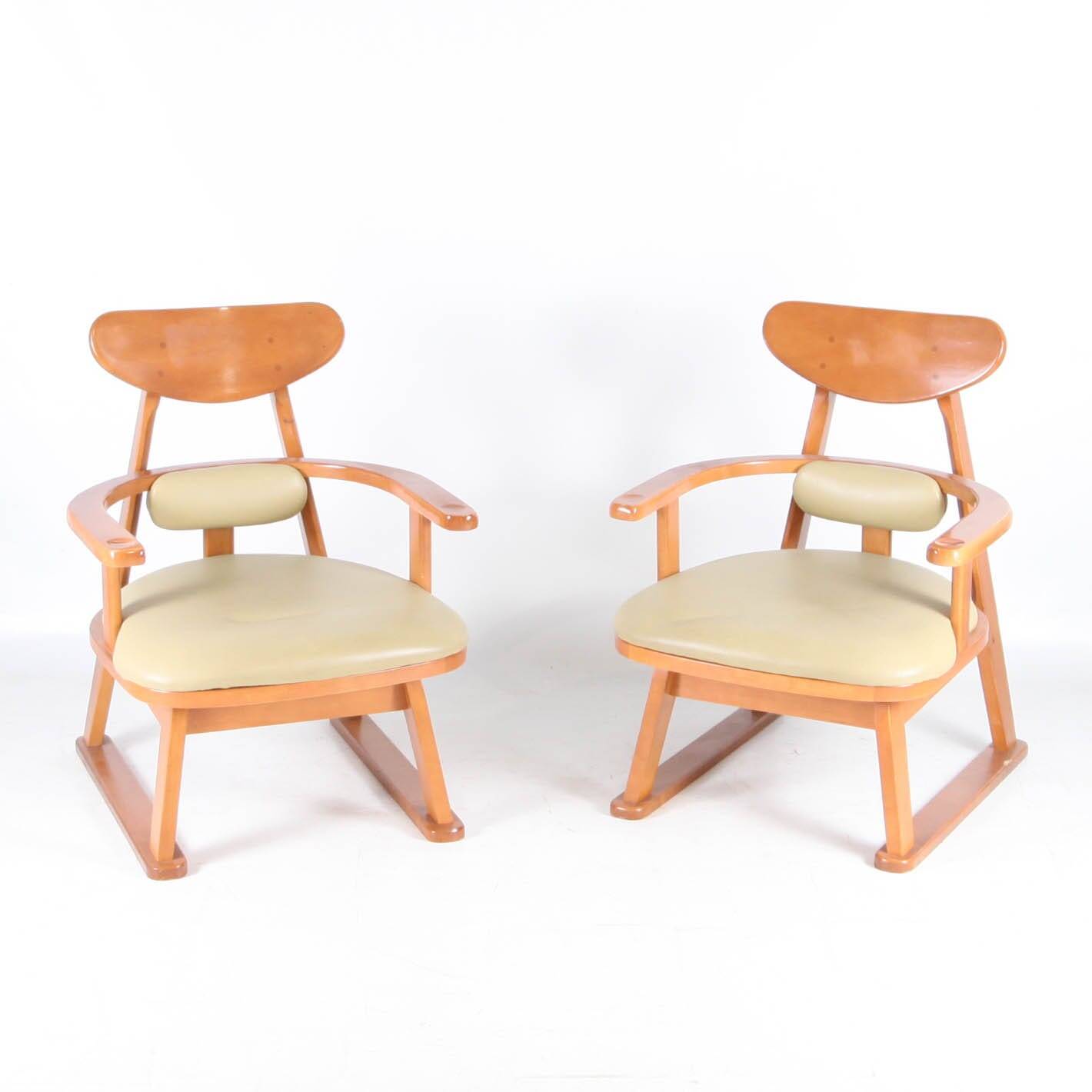 Pair of Japanese armchairs