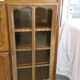 Wooden sideboard with 5 doors and 3 drawers, 2 glass doors.