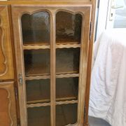 Wooden sideboard with 5 doors and 3 drawers, 2 glass doors.