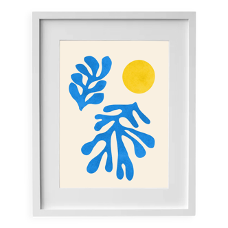 Framed floral collage