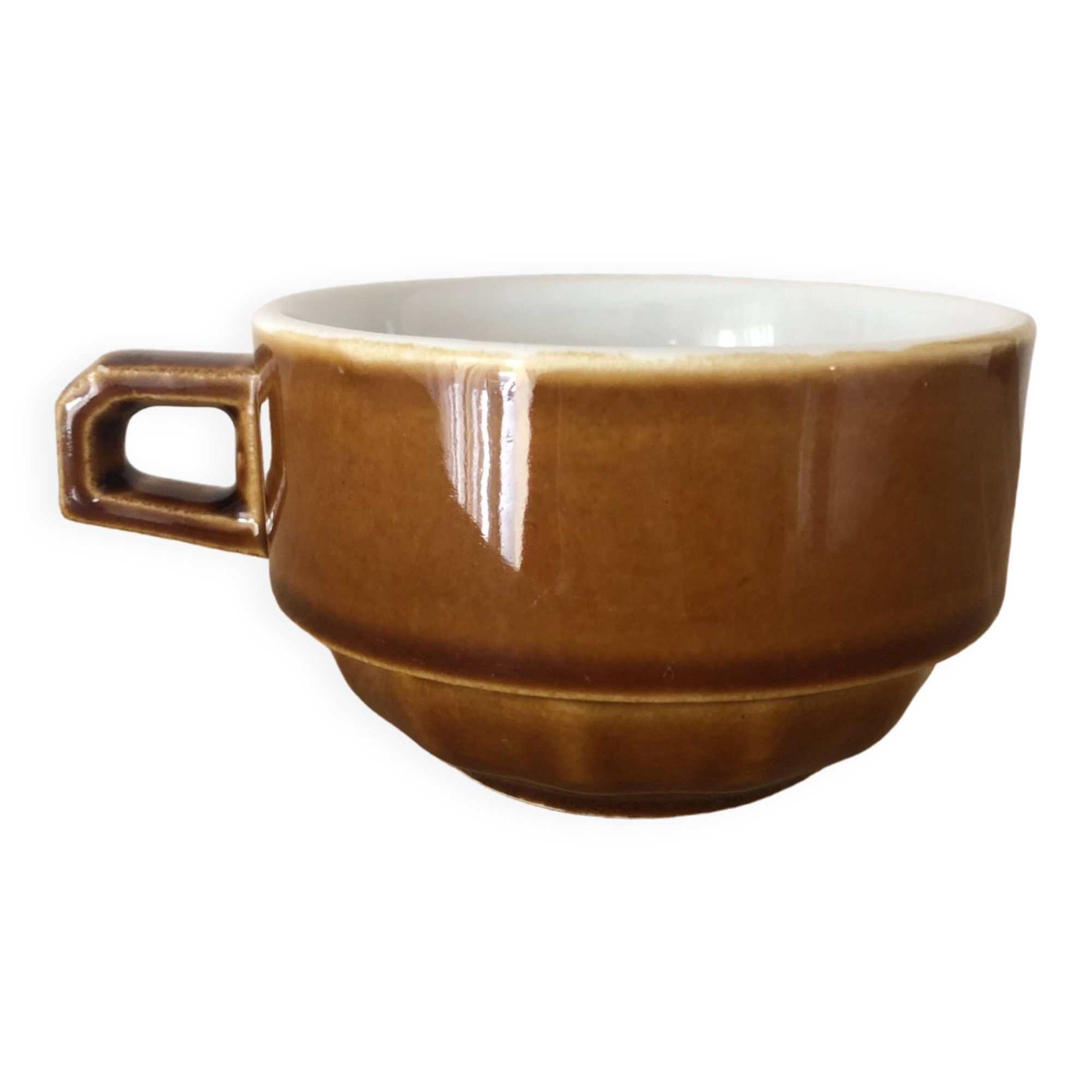 Bistro chocolate cup in brown earthenware