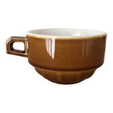 Tasse à chocolat bistrot en faïence marron