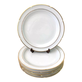 6 flat porcelain plates from Vierzon