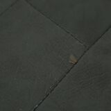 Vintage Round Pouf Patchwork Patchwork Faux Leather 49cm