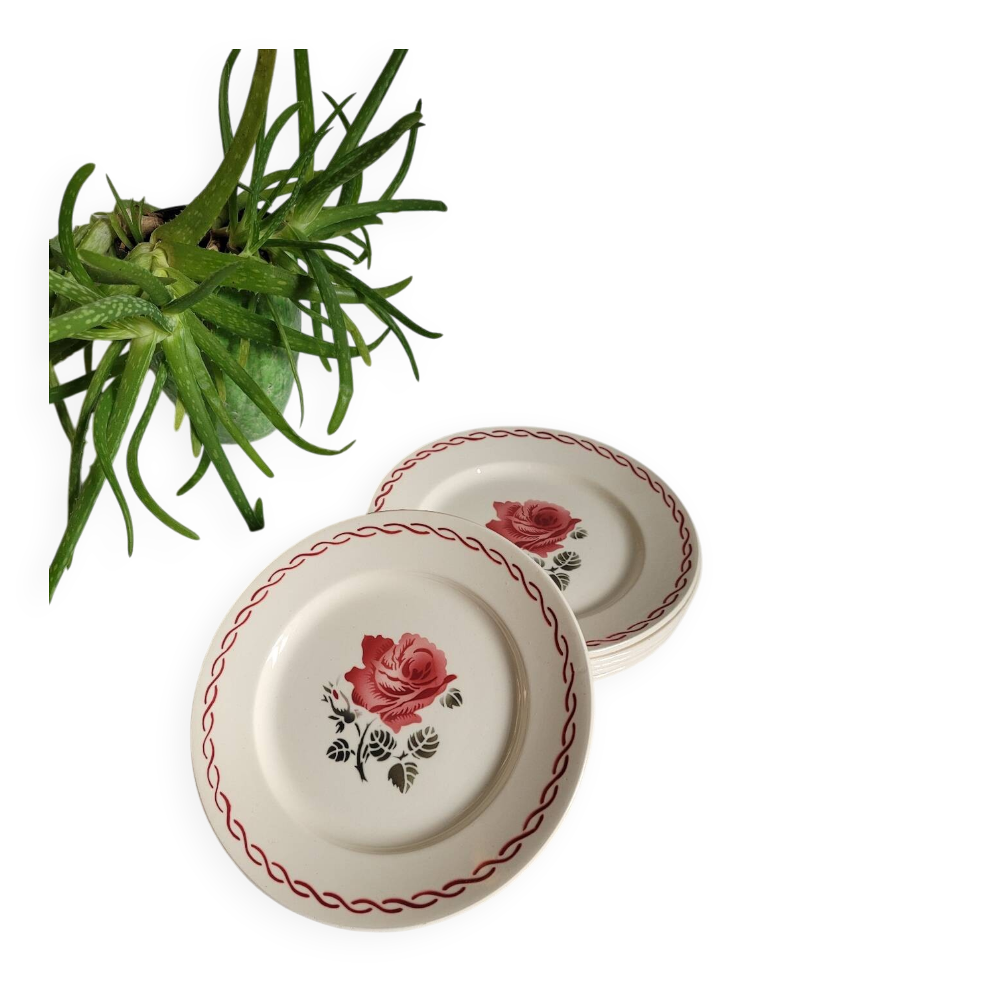 Lot n°2 de 6 assiettes à dessert Germaine de Badonviller