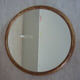 Miroir ovale bois doré ancien