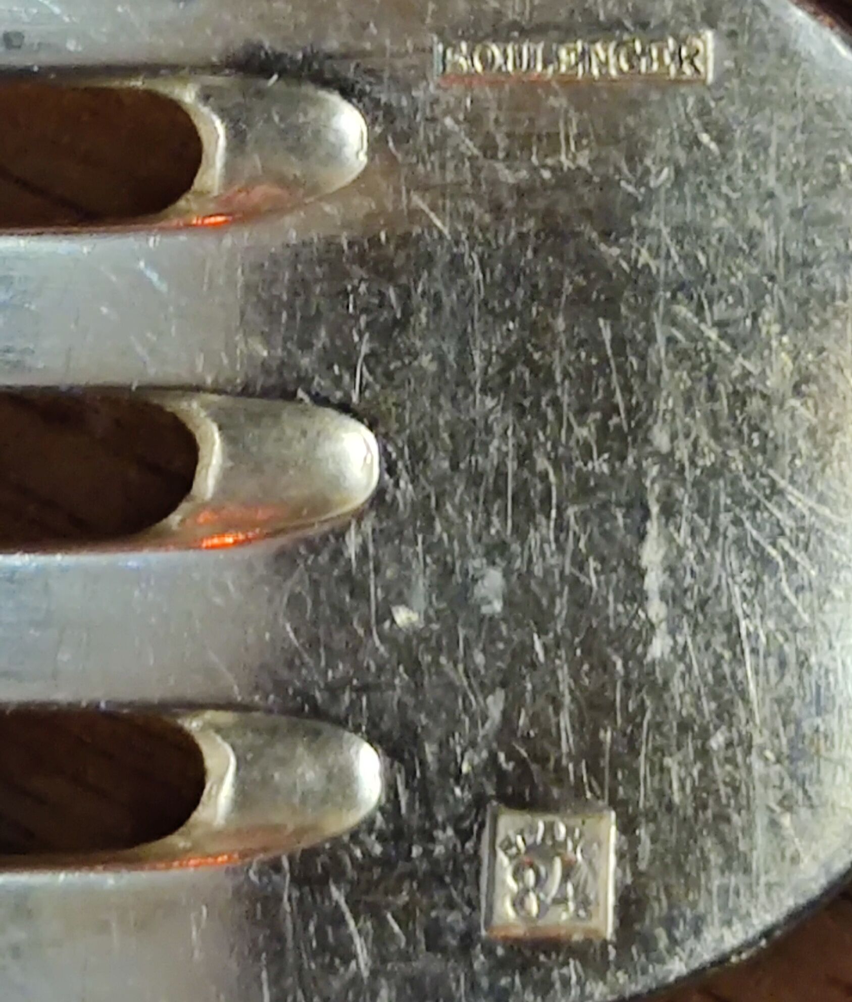 Old housewife 37 pieces silver metal/silverware boulenger