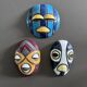 Collection de 3 masques africains en céramique