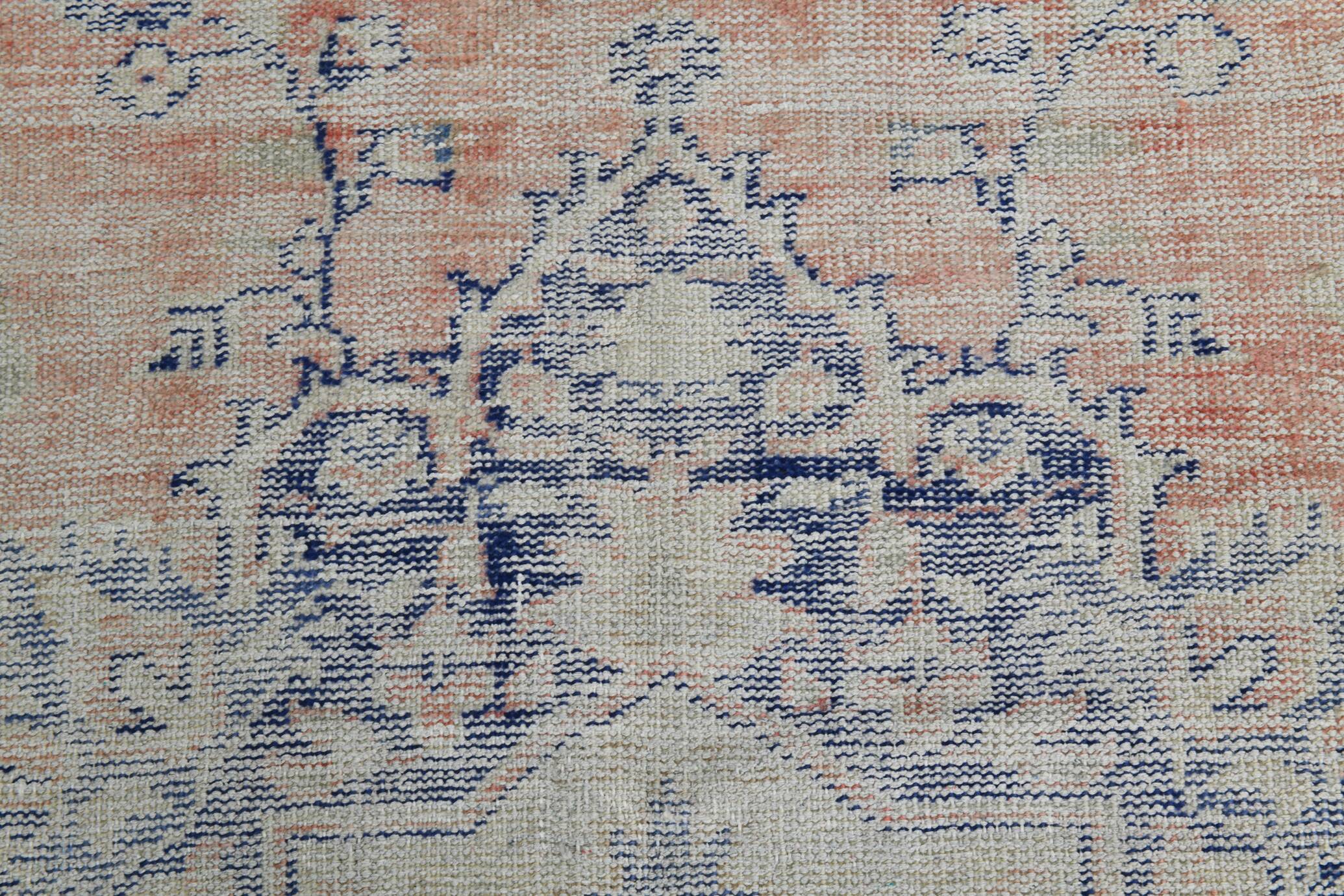 9x12 Large Area Navy Blue Persian Vintage Rug, 275x353 Cm