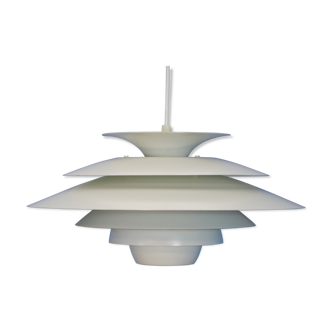 Danisht hanging lamp in white by Jeka, 1970s