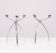 Pair aluminum 3 arms spider candle sticks de bijenkorf 1970s