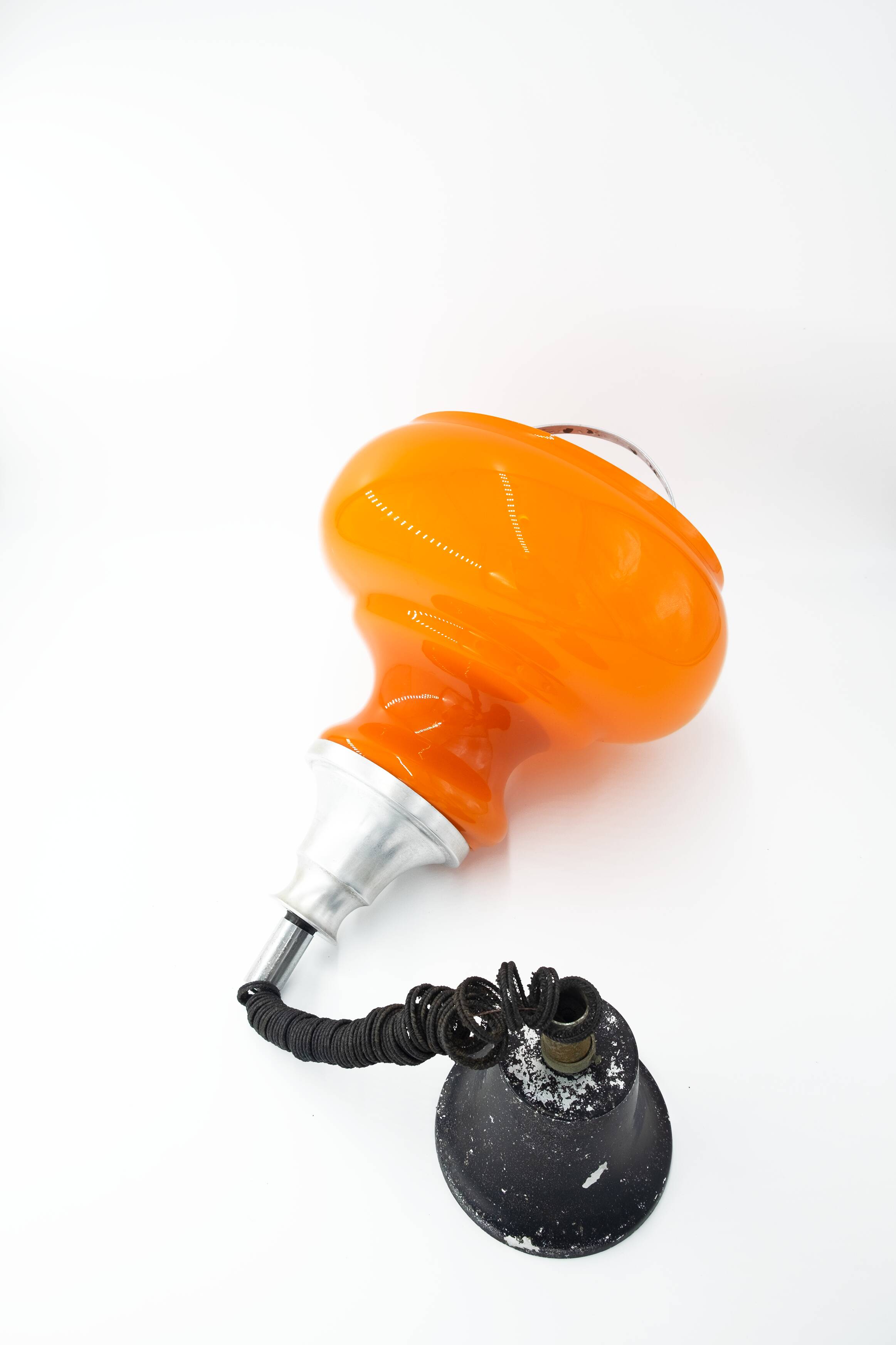 Space Age Opaline Glass Pendant Light