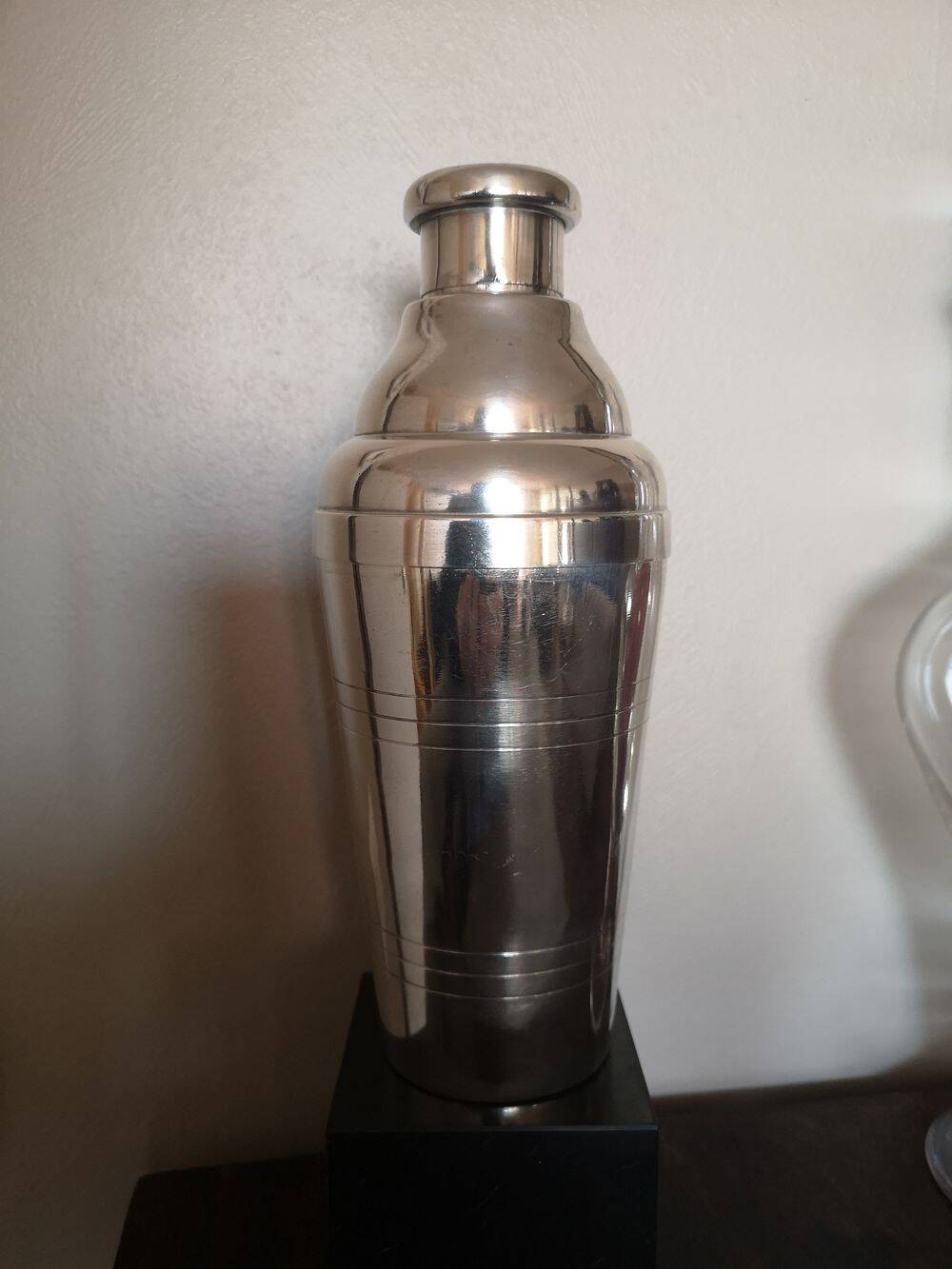 Art Deco silver metal shaker - Oscar Wiskemann - 1930s