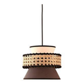 Suspension en osier, lampe en rotin 22 cm, luminaire