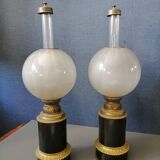 Paire de lampes à pétrole Napoléon III