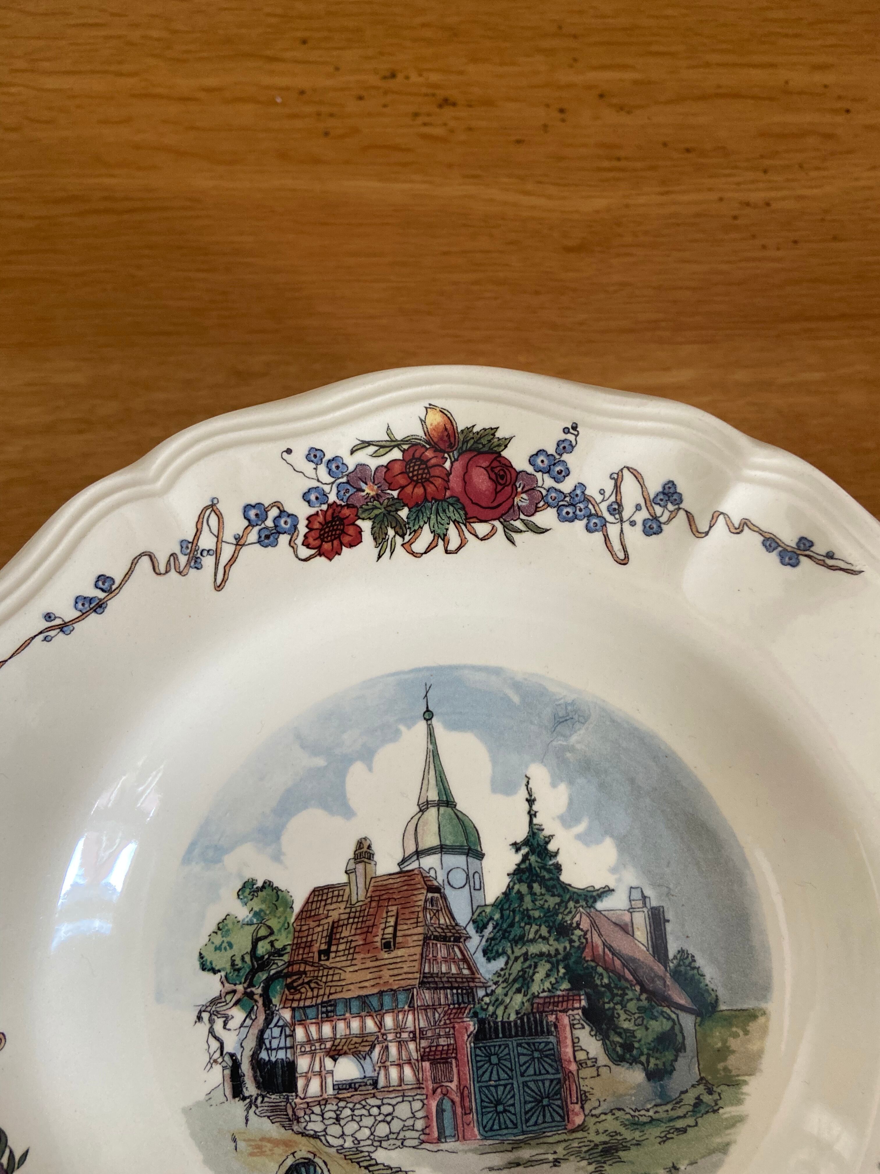 Lot service alsacien obernai sarreguemines vintage, 38 pieces