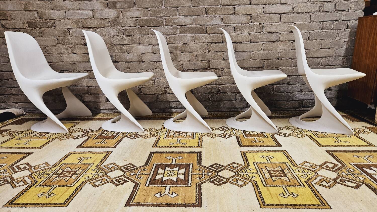 Set of 5 "Casalino" chairs by Alexander Begge for Casala, 1970.