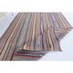 Tapis kilim turc vintage en laine et coton violet noué à la main
