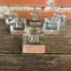Set of 6 Blenko Ice Design Candle Holders Glass 1970s Vintage
