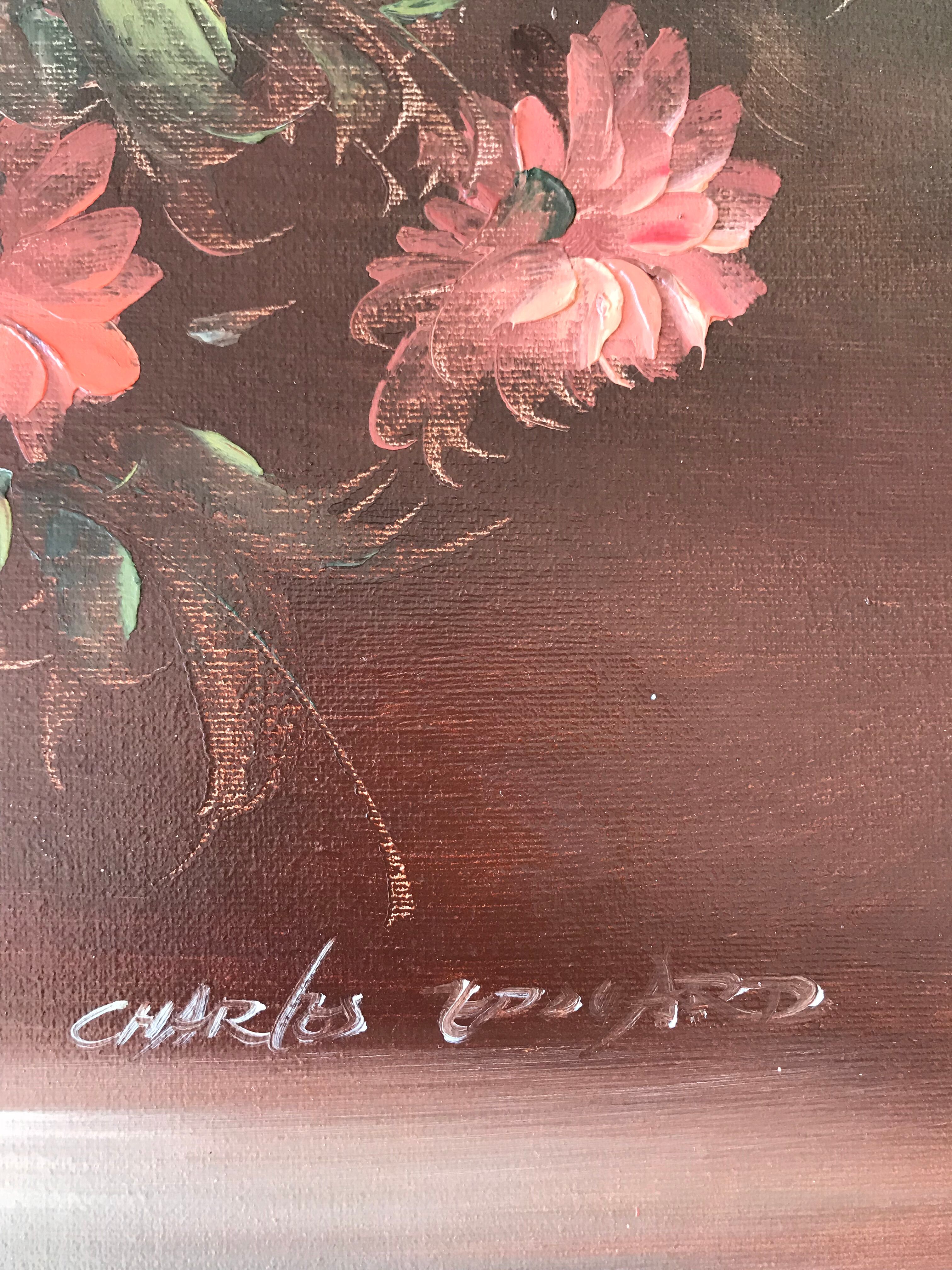 Oil on canvas bouquet of flowers