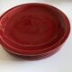 Set of 5 flat plates mid-century 1970 Longchamp earthenware