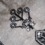 Handmade vintage Persian Gabbeh rug 111cm x 214cm, 1970s