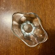 Crystal trinket tray signed Daum France