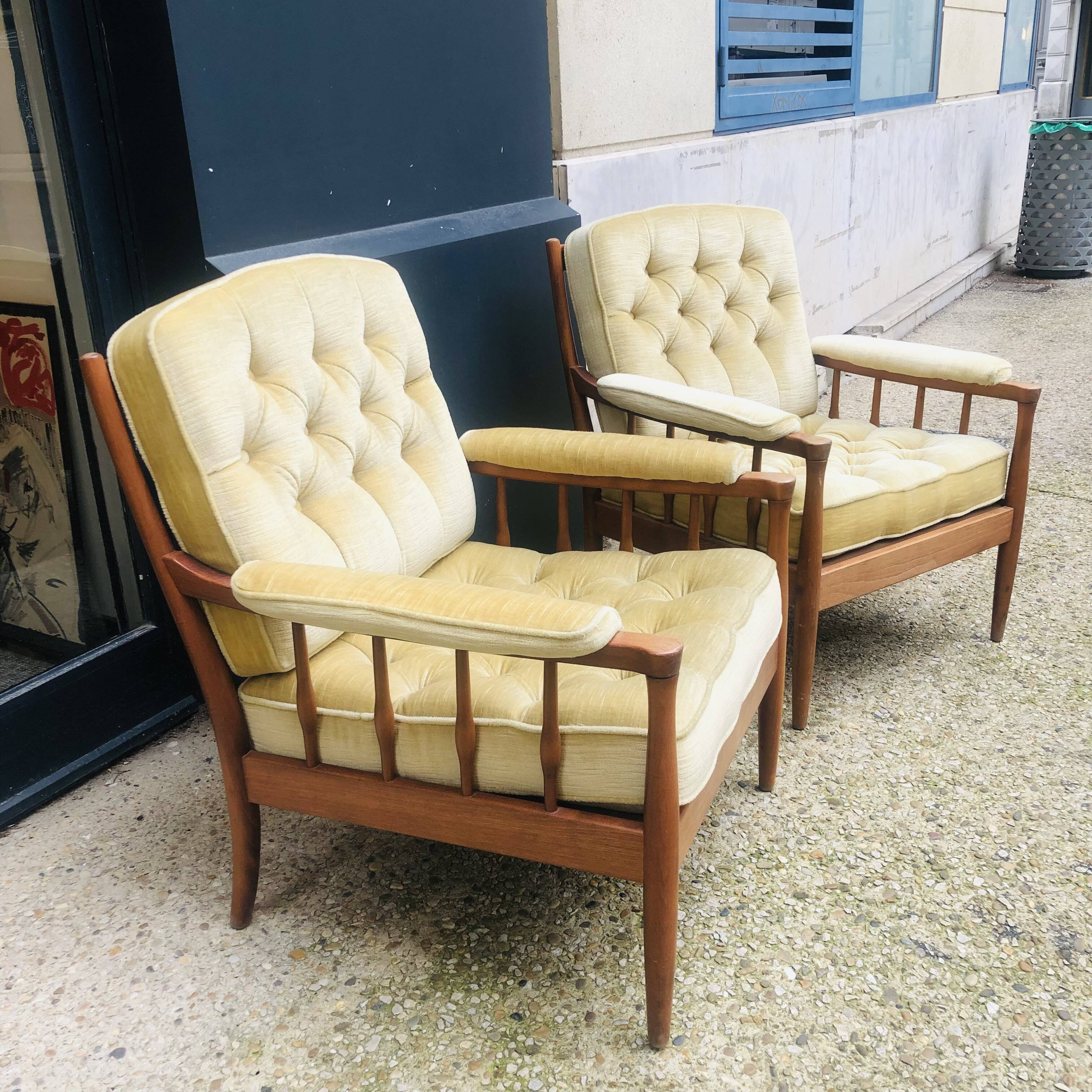 Pair of Scandinavian armchairs