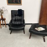 2 "Siesta" armchairs with their ottomans by Ingmar Relling, circa 1970