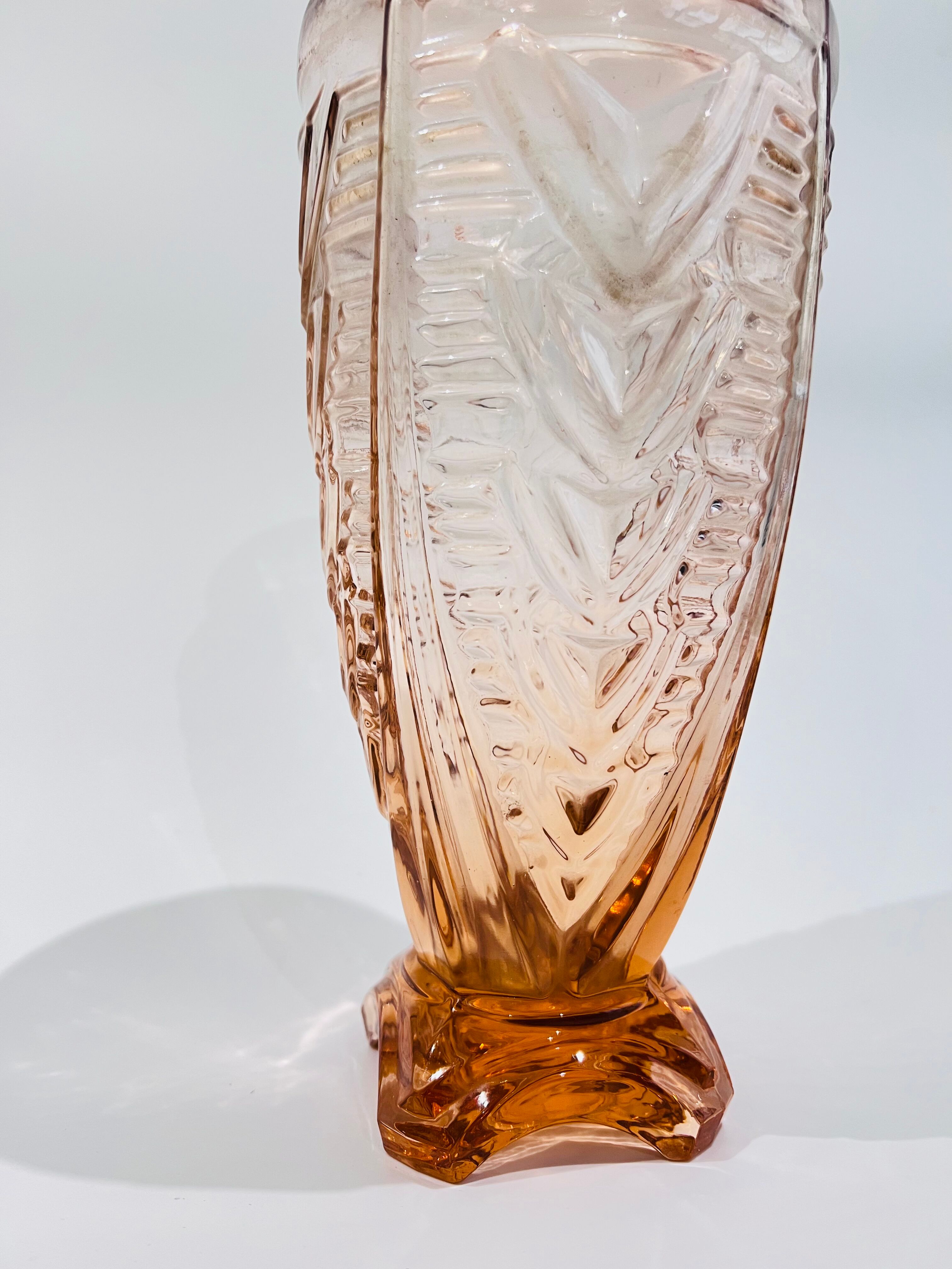Pink glass vase