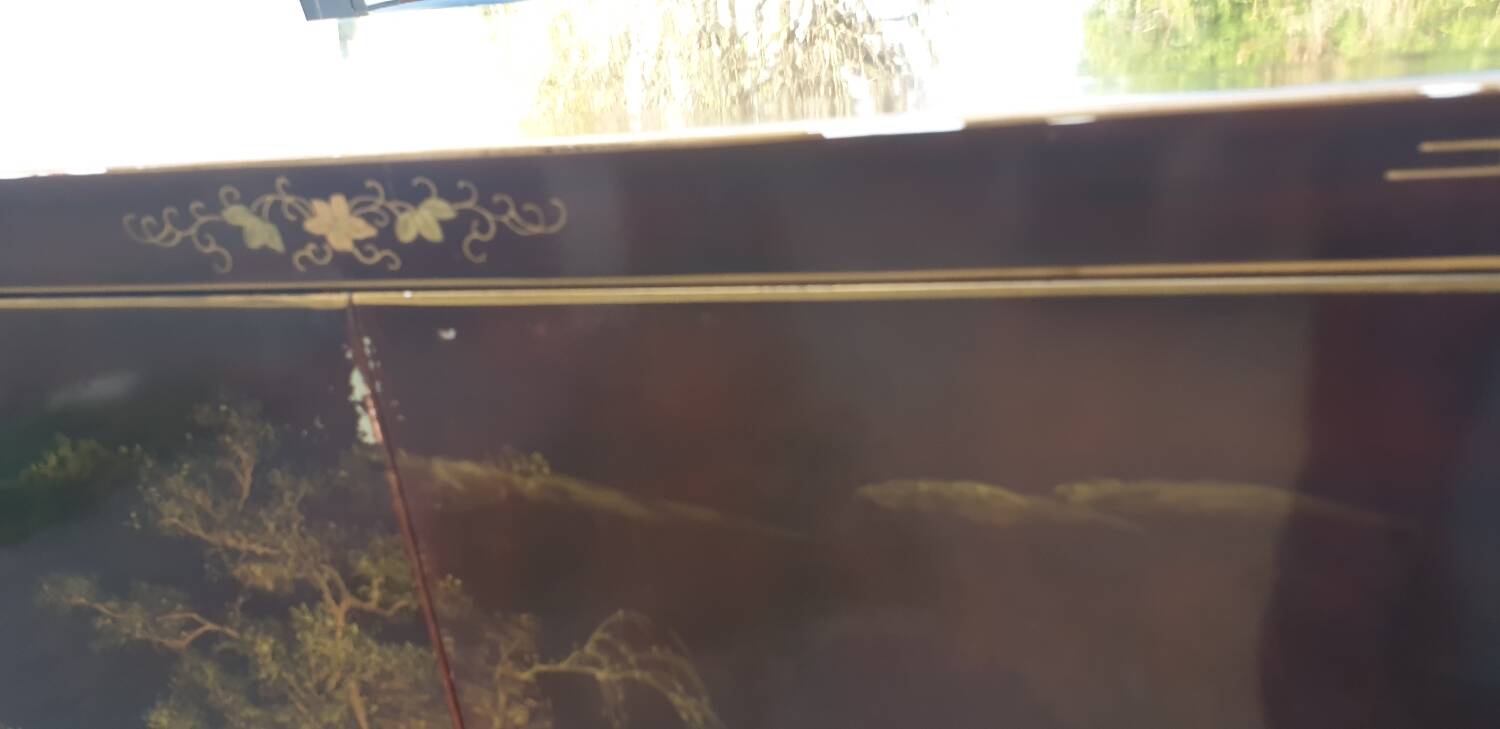 Chinese lacquer TV cabinet from the seventies
