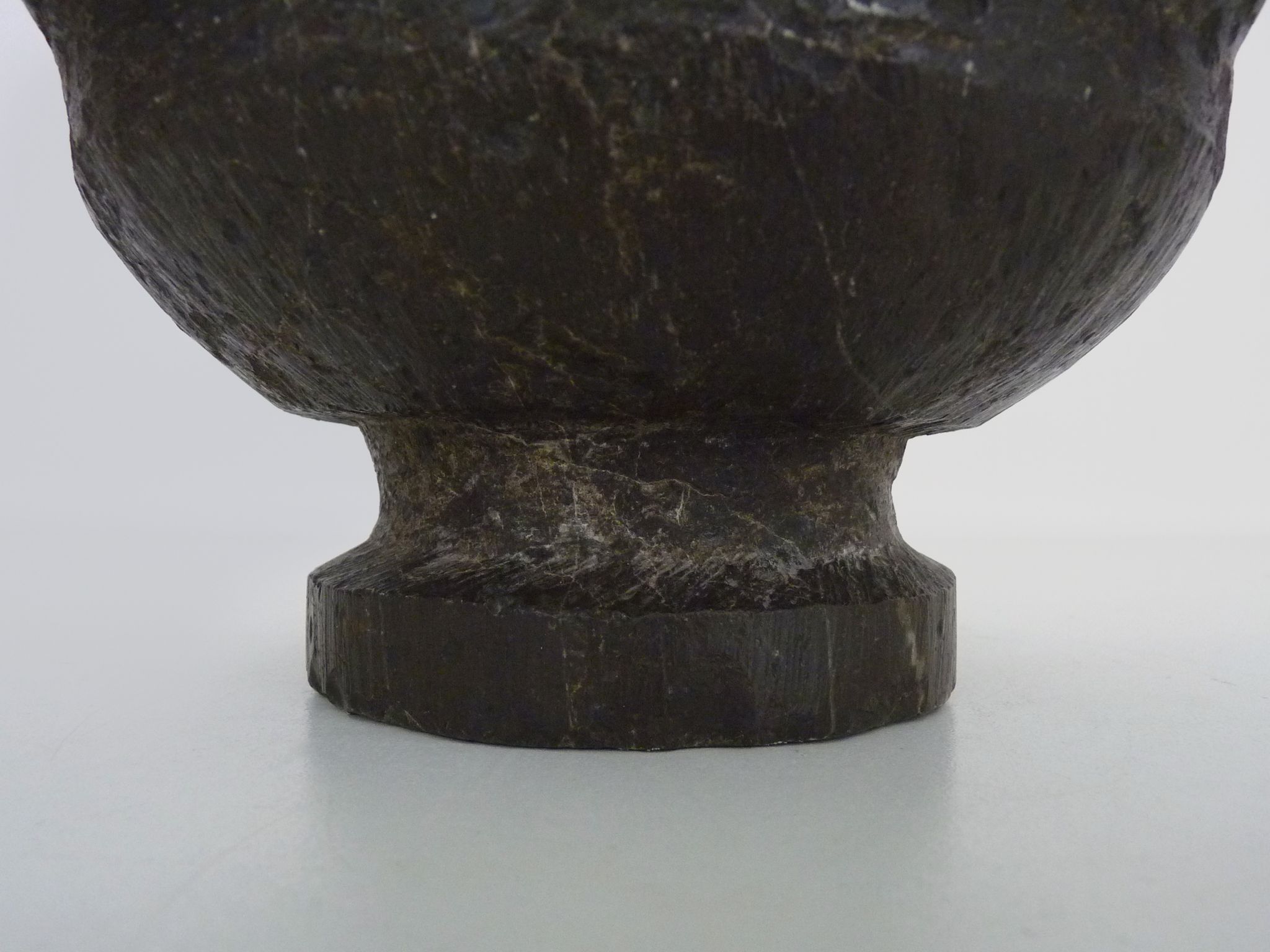 Old black marble apothecary mortar