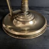 Bauhaus desk lamp, modernist in gilded brass, 1940s