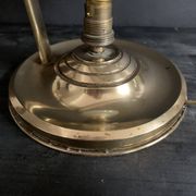 Bauhaus desk lamp, modernist in gilded brass, 1940s